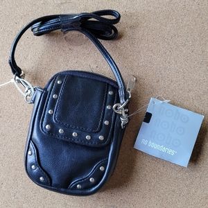 Leather Studded Crossbody Purse or Camera Bag